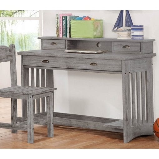 Acacia Gray Desk / Hutch Wood You Furniture of Gainesville, Inc