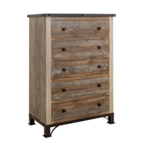 Arcadia Antiqued Five Drawer Chest