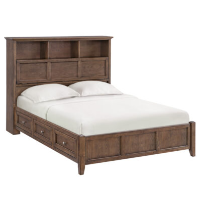 McKenzie Bookcase Storage Platform Bed Frame