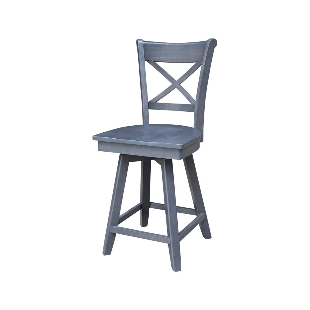 Charlotte Swivel Stool [24"] [2 colors] Wood You Furniture of