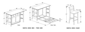 Siesta Twin Desk / Bed