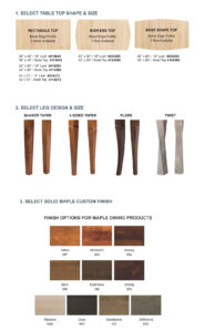 Amish Maple Tables