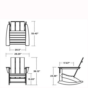 Modern Adirondack Rocking Chair