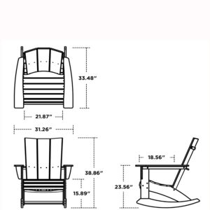 Modern Curveback Adirondack Rocking Chair