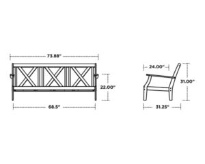 POLYWOOD® Braxton Deep Seating Sofa
