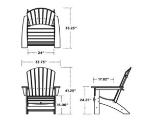 POLYWOOD® Nautical Grand Adirondack Chair