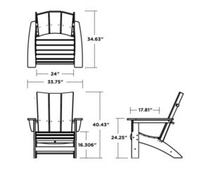 POLYWOOD® Modern Grand Adirondack Chair