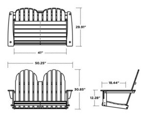 POLYWOOD® Vineyard Adirondack Swing [48"]