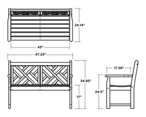 POLYWOOD® Chippendale Bench [48"]