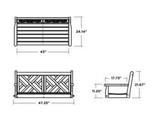 POLYWOOD® Chippendale Swing [48"]