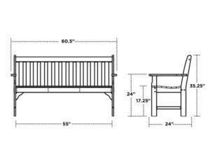 POLYWOOD® Vineyard Bench [60"]