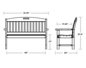 POLYWOOD® Nautical Bench [48"]
