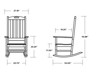 POLYWOOD® Nautical Porch Rocking Chair